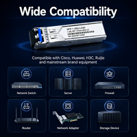 Émetteurs-récepteurs optiques à fibre monomode SFP 1.25G 20km 1310nm avec connecteur LC duplex, garantie de 3 ans