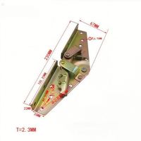 Bisagra de Soporte para Sofá Cama de Hierro Angular de 3 Posiciones, Herrajes Plegables para Muebles con Elevación Tipo Mariposa para Dormitorio de Hospital