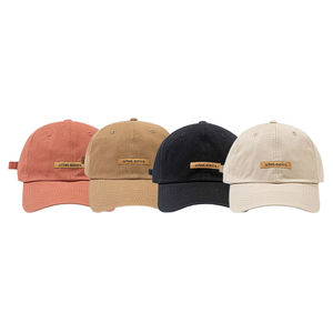Casquette de baseball brodée sur mesure en coton uni à six faces pour hommes, livraison en 15 jours avec boucle en métal vente en gros - Product Image 2