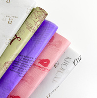 Papier de soie noir de haute qualité, résistant à la graisse, personnalisé avec logo d'entreprise, pour emballage cadeau et emballage de vêtements