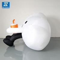 Poupée gonflable nuage de dessin animé nuage décoration ballon bulle art nuage sculpture gonflable art décoration