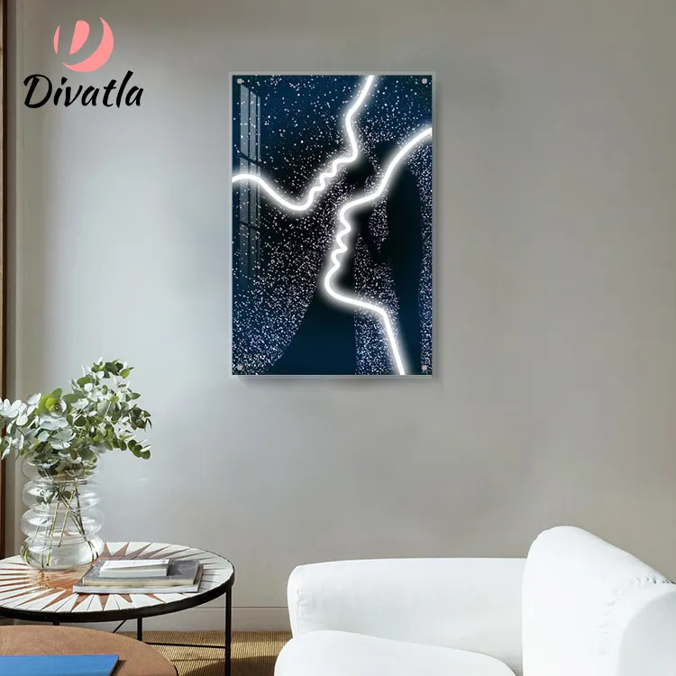 DIVATLA New Style Home Decoration Drawing Wall Hanging Art Neon Light 4W Led Neon Light Painting