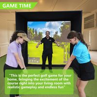 Jaula de Impacto para Simulador de Golf Retráctil de Nuevo Diseño Impact Sport con Pantalla de Impacto de 13'1"x4'11"x8'2" para Uso en Interiores/Exteriores