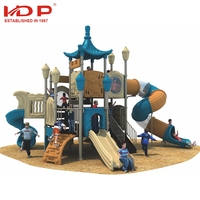 HUADONG 2024 Nouvel équipement de toboggan pour enfants, parc d'attractions extérieur avec toboggan en plastique et tuyaux galvanisés, capacité supérieure à 500 kg