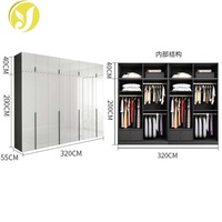 Armoire de chambre à coucher combinée avec bureau, style nordique, luxe léger, moderne, simple, minimaliste, grande armoire d'angle pour vestiaire