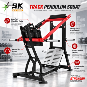 Máquina de Sentadillas con Péndulo SK Plate Loaded para Distribuidores de Equipos de Gimnasio y Proyectos de Gimnasios Comerciales con Almohadillas para Hombros y Espalda - Product Image 2