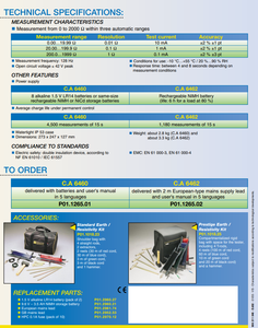 เครื่องทดสอบความต้านทานดินแบบดิจิตอลอเนกประสงค์ Chauvin Arnoux Ca6462 - Product Image 6