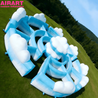 Labyrinthe gonflable nuage pour la décoration de grands parcs d'attractions, puzzle cube labyrinthe 3D personnalisé et château gonflable