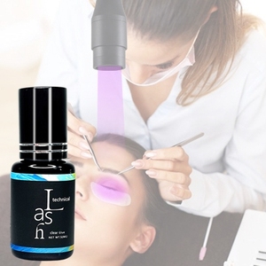 UV LED Extensión de pestañas Gel adhesivo 5ML Secado rápido Pegamento para pestañas en rosa Azul Púrpura-Paquete variado - Product Image 1