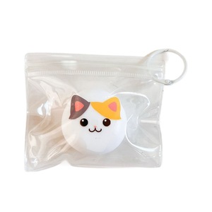 Pendentif en résine anti-stress en forme de chat à trois fleurs, à presser, à récupération lente, en plastique, mini, avec boule fluide - Product Image 5