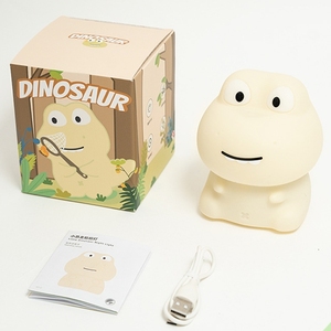 <span class=keywords><strong>Veilleuse</strong></span> LED Dinosaure <span class=keywords><strong>Doudou</strong></span> Coloré Design Moderne Silicone Haut de Gamme USB Tactile à Intensité Variable Lumière à Tapoter Chambre de Bébé - Product Image 2