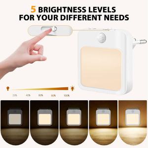Mini Lámpara Nocturna LED con Sensor de Luz, Enchufe EU/US, para Pared, Cuadrada, para Dormitorio, Pasillo, Escaleras, 110V 220V - Product Image 5