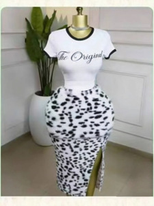 Conjunto de <span class=keywords><strong>Ropa</strong></span> Femenina a la Moda, Nuevo Conjunto de Falda y Top de 2 Piezas con Estampado de Leopardo, Sexy y Ajustado, Largo por Encima de la Rodilla - Product Image 4