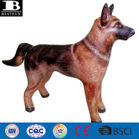 Chien Berger Allemand Gonflable en Vinyle Écologique, Jouet Animal Réaliste pour Décoration de Fête, Cadeau pour Enfants, Chiot Gonflable
