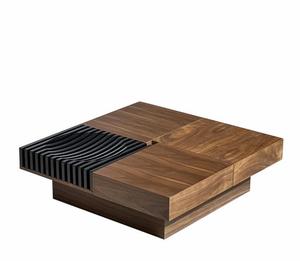 Mesa de Centro Moderna de Lujo 2025, Cuadrada, de Madera Sólida, Estilo Italiano, para Sala de Estar - Product Image 1