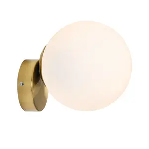 New Style Bedroom Night Light Sunshine Gold Steel Support Milky Glass Ball Table Lamp Wall Lamp