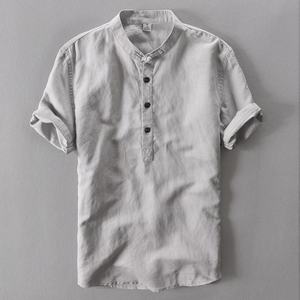 High Quality Clothing <b>Men's</b> <b>Shirt</b> <b>Mens</b> Plain Bulk Fashion New Product Buttons up <b>Linen</b> <b>Shirt</b> Hemp <b>Mens</b> <b>Shirt</b> - Product Image 2