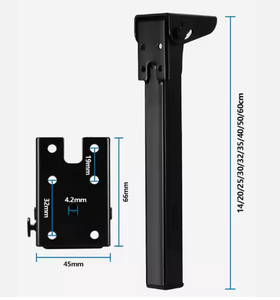 Patas ajustables en altura, taburete de escritorio Invisible negro para computadora, silla, mesa de centro, soporte de Hardware, banco, gabinete, patas de sofá plegables - Product Image 4