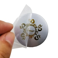 Autocollants de transfert de logo de marque en nickel électro-plaqué ultra fins, étiquettes métalliques autocollantes personnalisées pour pots cosmétiques