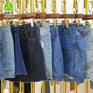 <span class=keywords><strong>Jupe</strong></span> en <span class=keywords><strong>jean</strong></span> d'occasion en balles, vêtements de seconde main du Guangdong, 45 kg, été, toutes tailles - Product Image 3