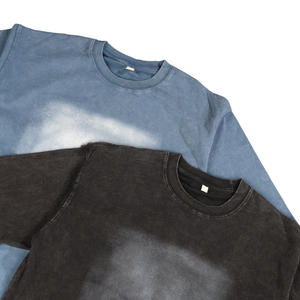 Sweat-shirt surdimensionné à manches longues en tissu thermique délavé à l'acide, streetwear de haute qualité, personnalisé pour hommes - Product Image 4