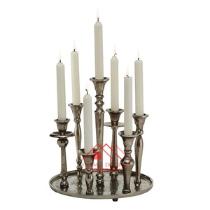 2025 derniers produits de décoration pour la maison et les hôtels bougeoir en aluminium pour les centres de table décor unique et élégant - Product Image 1