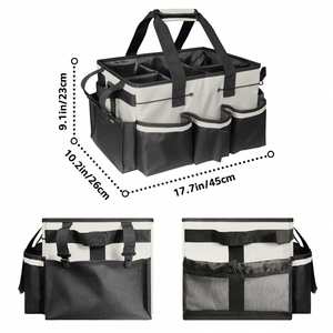 Custom logo Wearable Large <b>Cleaning</b> <b>Caddy</b> Bag for Housekeeper, Clean Supply Organizer with Adjustable Shoulder - Product Image 5