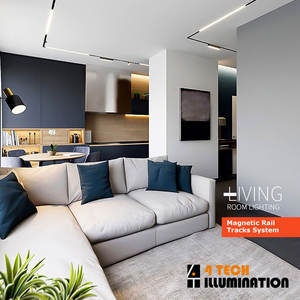 Nouveaux styles populaires OEM en alliage d'aluminium 48V ultra-mince magnétique intérieur anti-éblouissement LED éclairage sur rail - Product Image 6