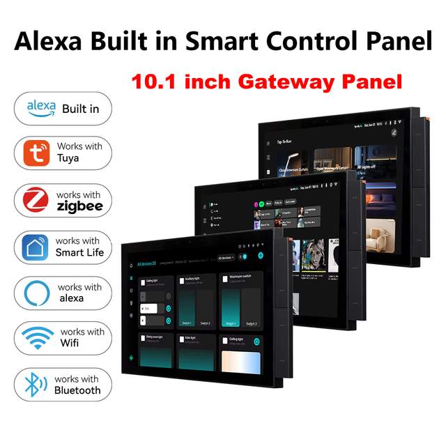 2026 10 Inch Intelligent Screen Zigbee Sigmesh Touch Panel Gateway Panel Tuya Smart Home Zigbee Gateway Music Center Panel Alexa