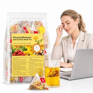 Bolsitas de Té Saludable con Mezcla de Crisantemo y Semilla de Cassia, para el Cuidado de los Ojos y Apoyo Hepático, Sin Cafeína, con Bayas de Goji y Madreselva - Product Image 1