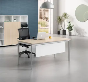Produsen furnitur kantor meja manajer meja kantor Modern meja eksekutif mebel kantor kayu Tiongkok untuk agen perjalanan