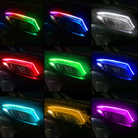 Bande LED universelle flexible et colorée pour voiture, étanche, avec fonction de feux de jour DRL et clignotants, contrôlable par application
