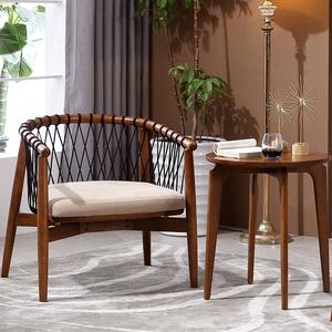 كرسي خشبي منسوج للاستخدام الداخلي بأسلوب نورديك، طقم طاولة وكراسي للفنادق، كرسي طعام للمطاعم - Product Image 3