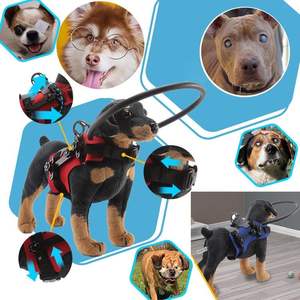 Dispositivo de guía de arnés de Halo de perro ciego ajustable ligero, <span class=keywords><strong>accesorios</strong></span> de parachoques de collar de anillo Anticolisión de ojo ciego <span class=keywords><strong>para</strong></span> perro - Product Image 6