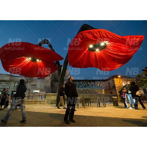 Large Interactive Inflatable Flower Lamp Automatic Open Close Street Blooming Effect <b>Customized</b> Inflatable Decoration Large Inte - Product Image 4