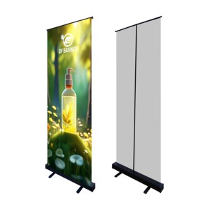 Venta al por mayor de tamaño personalizado de aluminio portátil Roll-Up Standee retráctil Banner Roll Screen Stand para exhibición publicitaria exposición - Product Image 2