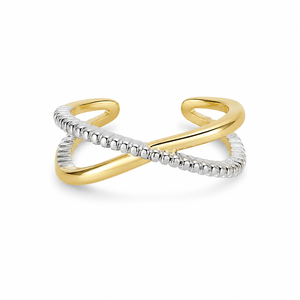 Anello Incrociato per Donne, Stile Minimalista Geometrico, Accessorio da Dito per Uso Quotidiano - Product Image 1