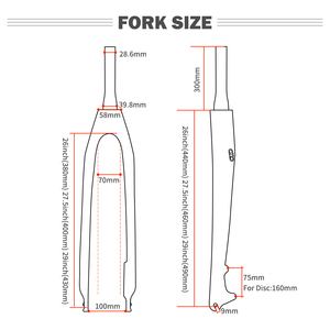 Càng xe đạp cứng, kiểu côn, phanh đĩa, 1-1/2, 27.5, nhà sản xuất xe đạp, càng xe đạp <span class=keywords><strong>carbon</strong></span>, xe đạp leo núi, càng xe đạp MTB - Product Image 2