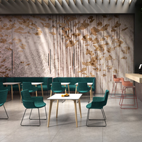 Ensemble de chaise d'hôtel à manger Jambes modernes de luxe en acier inoxydable dinant des chaises pour le restaurant