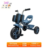 Tricycle en plastique pour enfants, vélo à pédales pour tout-petits avec musique et lumières, tricycle à pousser pour bébés, pour garçons et filles
