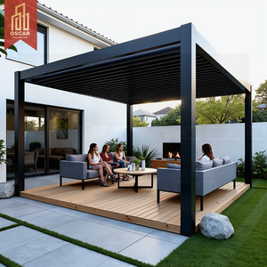Kit de Techo de Láminas Motorizadas Impermeables para Exteriores, Estilo Mediterráneo Italiano, Ideal para Patio, Jardín, Terraza, Piscina, Pérgola - Product Image 1