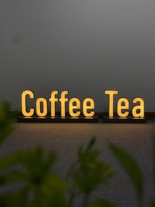 لوحة عرض أكريليك حديثة مطلية بالذهب مع إضاءة، معتمدة من HFBH، لقاعدة طاولة الاستقبال بالفنادق والمعارض وأبواب الشركات، 5 قطع - Product Image 1