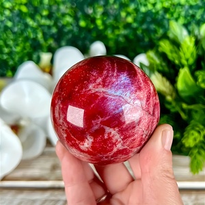 Esfera de Piedra Lunar Roja Pulida al por Mayor, Cristal Natural Curativo para Meditación y Decoración del Hogar - Product Image 6