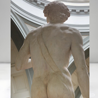 Statue de David en marbre de haute qualité, sculptée à la main, portrait à mi-longueur célèbre, en résine de fibre de verre, produit artisanal en résine
