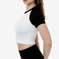 T-shirt court personnalisé en gros avec design graphique, couleurs contrastées, en coton de haute qualité, style streetwear, coupe ajustée, t-shirts vierges