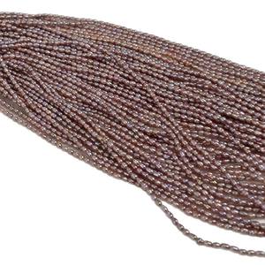 Nouvelles perles de millet en perles d'eau douce naturelles faites à la main de 2 à 2,5 mm, couleur blanche, matériau de bricolage, forme de riz, produit semi-fini, vente en gros - Product Image 5