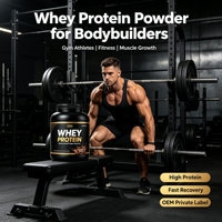 Poudre de protéines de lactosérum pour athlètes, croissance musculaire après l'entraînement, complément nutritionnel sportif, logo personnalisé OEM