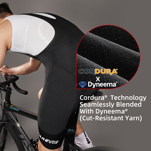 <span class=keywords><strong>Pantaloncini</strong></span> da Ciclismo Darevie Neri Resistenti all'Abrasione, con Imbottitura Italiana in Gel, per Uomo - Product Image 5