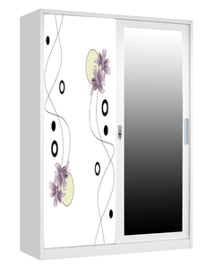 White Wardrobe Sliding Door Metal Wardrobes Locker Steel Wardrobe Cabinet