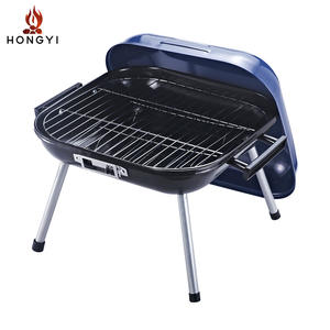 Barbecue portable au charbon de bois Hongyi Square avec couvercle, pour le camping en plein air BQR04B - Product Image 1